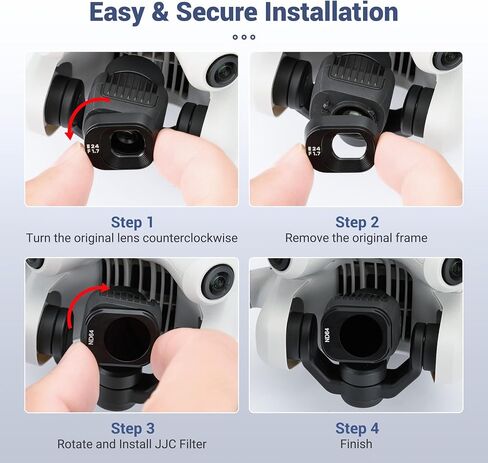 طقم مرشح JJC ND & CPL متوافق مع DJI Mini 4 Pro، 8 حزم CPL ND8 ND16 ND32 ND64 ND128 ND256 ND512 مجموعات مرشحات محايدة الكثافة المستقطبة، متوافقة مع ملحقات عدسة الطائرة بدون طيار DJI Mini 4 Pro in Saudi Arabia