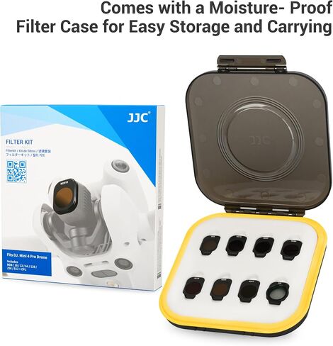 طقم مرشح JJC ND & CPL متوافق مع DJI Mini 4 Pro، 8 حزم CPL ND8 ND16 ND32 ND64 ND128 ND256 ND512 مجموعات مرشحات محايدة الكثافة المستقطبة، متوافقة مع ملحقات عدسة الطائرة بدون طيار DJI Mini 4 Pro in Saudi Arabia