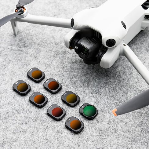 طقم مرشح JJC ND & CPL متوافق مع DJI Mini 4 Pro، 8 حزم CPL ND8 ND16 ND32 ND64 ND128 ND256 ND512 مجموعات مرشحات محايدة الكثافة المستقطبة، متوافقة مع ملحقات عدسة الطائرة بدون طيار DJI Mini 4 Pro in Saudi Arabia