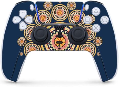 MightySkins Gaming Skin for PS5 / Playstation 5 Controller - Aztec Pyramids | Protective Viny wrap | Easy to Apply and Change Style | Made in The USA in Saudi Arabia