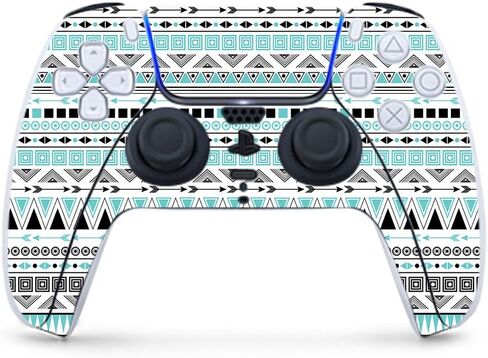 MightySkins Gaming Skin for PS5 / Playstation 5 Controller - Aztec Pyramids | Protective Viny wrap | Easy to Apply and Change Style | Made in The USA in Saudi Arabia