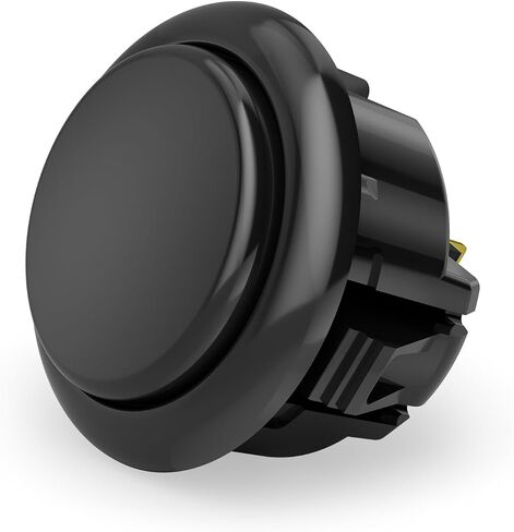 QANBA D-lite Arcade Button Original Buttons Snap-in Joystick Arcade Buttons for DIY Arcade Machines 30mm Push Button Switch(Boxed(30mm Black（DL04) 24 Pcs) in Kuwait