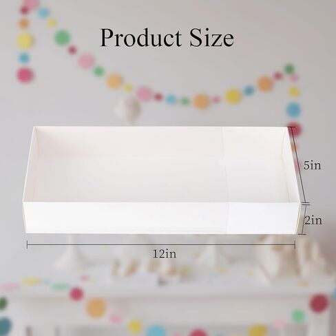 6pcs 14x10x4in Cake Boxes,Rectangle Bakery Boxes with Window, White Quarter Sheet Cake Boxes Large Treat Box for Cookies,Pastry Cake, Cupcakes, Donuts, Pie and Brownie in Saudi Arabia