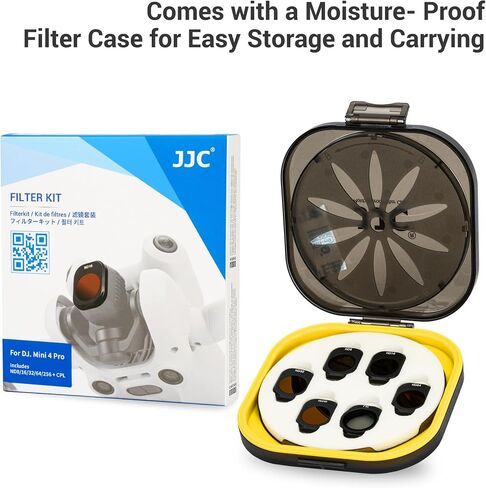 JJC Mini 4 Pro ND Filters, 6 Pack Multi-Coated ND8/ND16/ND32/ND64/ND256/CPL Polarizer and ND Filter Compatible with DJI Mini 4 Pro Drone, Lightweight & Aluminum Frame, DJI Mini 4 Pro Accessories in Saudi Arabia