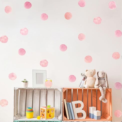 87 قطعة من ملصقات الحائط DIY Boho Polka Dots قابلة للتقشير واللصق، ملصقات حائط فنية دائرية ذاتية اللصق للأطفال في حضانة الأطفال وغرفة نوم البنات، 2.76 بوصة × 2.76 بوصة نقاط ملونة in Saudi Arabia