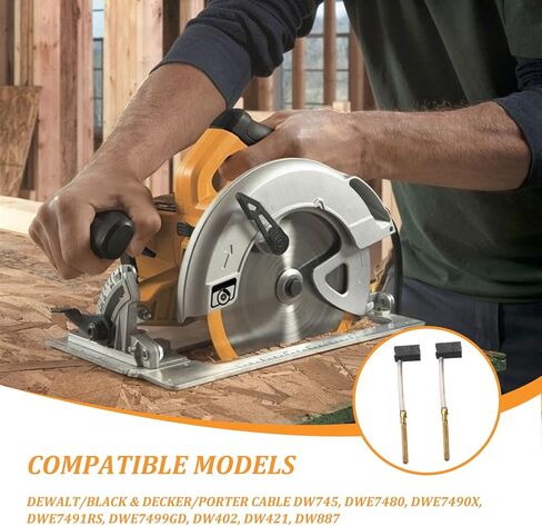 8 عبوات 445861-03/445861-25 استبدال فرش الكربون للمحرك الكهربائي المتوافقة مع كابل Dewalt/Black & Decker/Porter DW402 DW421 DW887 in Kuwait
