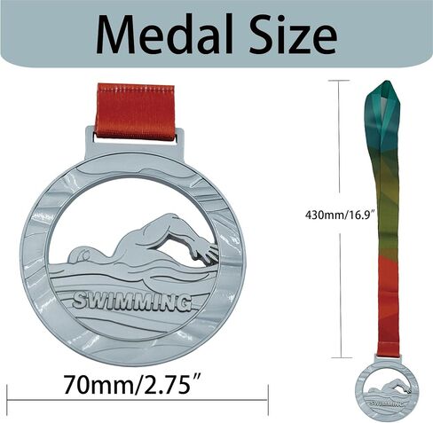 Swimming Medal - 2.75 Inch Perfect for Kids and Adults Ideal for Individual and Team Awards in Saudi Arabia