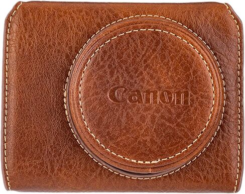 kinokoo G7X /G7X II /G7X III Case, PU Leather Camera Protective Case Compatible for Canon G7X /G7X II /G7X III Camera with Shoulder Strap in Brown in Saudi Arabia