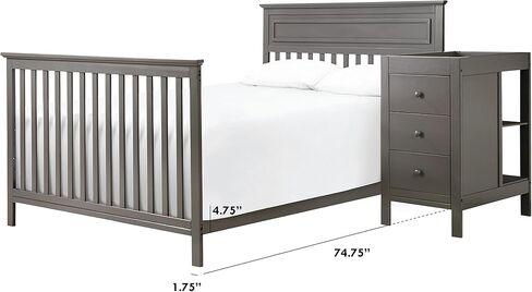 DaVinci Full-Size Bed Conversion Kit (M4399) in Slate in Saudi Arabia