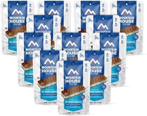 Mountain House Mint Chocolate Chip Ice Cream Sandwich | Freeze Dried Backpacking & Camping Food in Saudi Arabia