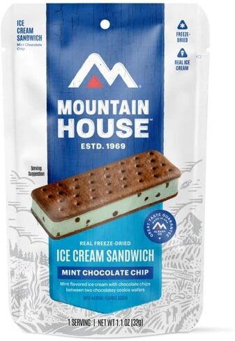 Mountain House Mint Chocolate Chip Ice Cream Sandwich | Freeze Dried Backpacking & Camping Food in Kuwait