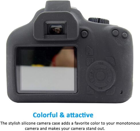 Easy Hood Camera Case for Canon EOS 4000D / Rebel T100 Digital Camera, Anti-Scratch Soft Silicone Rubber Protective Cover Protector Skin for Canon EOS 3000D 4000D DSLR Camera in Kuwait