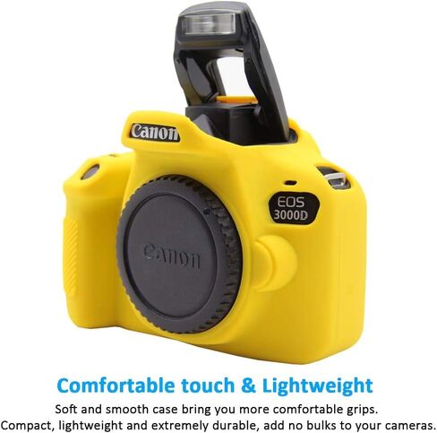 Easy Hood Camera Case for Canon EOS 4000D / Rebel T100 Digital Camera, Anti-Scratch Soft Silicone Rubber Protective Cover Protector Skin for Canon EOS 3000D 4000D DSLR Camera in Kuwait