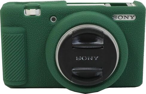 حافظة ZV-1F، حافظة كاملة من السيليكون الناعم والمطاط خفيف الوزن وغطاء حقيبة لهاتف Sony ZV-1F ZV1F (أخضر) in Saudi Arabia