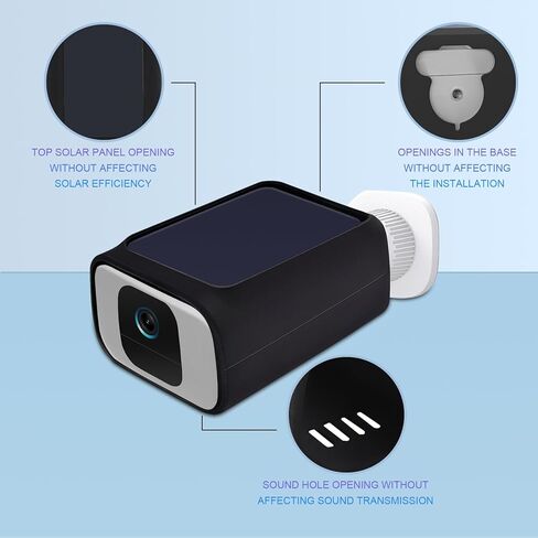 for Eufy Security S230 SoloCam S40 Case Cover Waterproof & Dustproof Silicone Protective Camouflage Camera Skin for Eufy SoloCam S40 (Black) in Kuwait