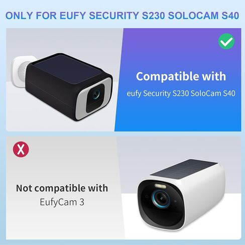 for Eufy Security S230 SoloCam S40 Case Cover Waterproof & Dustproof Silicone Protective Camouflage Camera Skin for Eufy SoloCam S40 (Black) in Kuwait