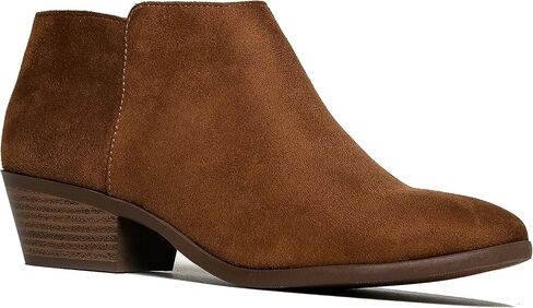 J. Adams Women's Cognac Low Heel Western Ankle Bootie - 6 B(M) US in Saudi Arabia