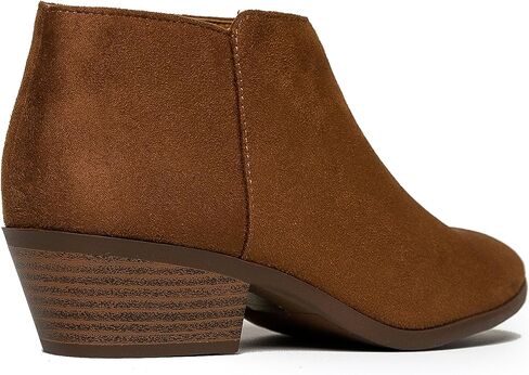 J. Adams Women's Cognac Low Heel Western Ankle Bootie - 6 B(M) US in Saudi Arabia
