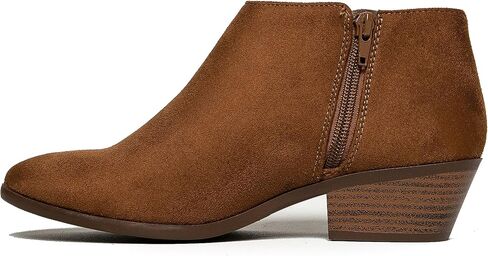 J. Adams Women's Cognac Low Heel Western Ankle Bootie - 6 B(M) US in Saudi Arabia