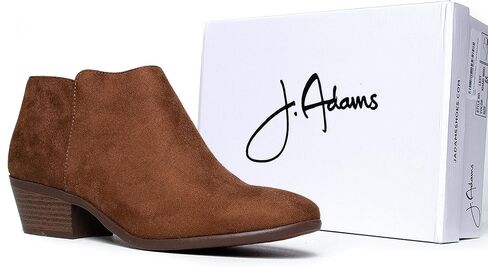 J. Adams Women's Cognac Low Heel Western Ankle Bootie - 6 B(M) US in Saudi Arabia