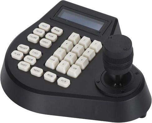 ciciglow Analog 3D Keyboard Joystick Pan Tilt Zoom Controller, for Analog CCTV PTZ Dome Cameras, PELCO RS485, 3D PTZ Camera Keyboard Controller, LCD Display (US Plug) in Saudi Arabia