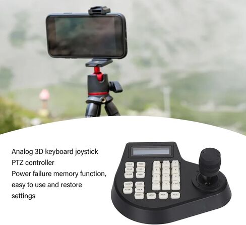 ciciglow Analog 3D Keyboard Joystick Pan Tilt Zoom Controller, for Analog CCTV PTZ Dome Cameras, PELCO RS485, 3D PTZ Camera Keyboard Controller, LCD Display (US Plug) in Saudi Arabia