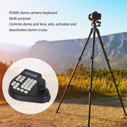 ciciglow Analog 3D Keyboard Joystick Pan Tilt Zoom Controller, for Analog CCTV PTZ Dome Cameras, PELCO RS485, 3D PTZ Camera Keyboard Controller, LCD Display (US Plug) in Saudi Arabia
