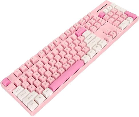 Pink Keyboard, Gaming Keyboard Cute Gaming Keyboard USB Interface Business Keyboard 104 Keys Wired Keyboard 3 Colors Wired Keyboard for XP 7 8 10 11 for OS X (Pink), Generic4wruc05dkp-11 in Saudi Arabia