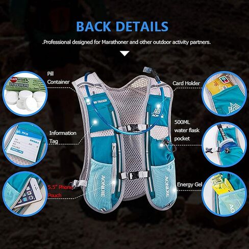 Aonijie Hydration Vest Pack Backpack 5L Marathoner Running Race Hydration in Kuwait