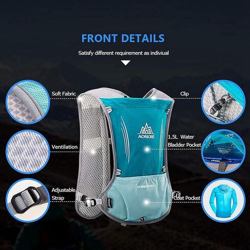 Aonijie Hydration Vest Pack Backpack 5L Marathoner Running Race Hydration in Kuwait