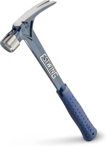 مطرقة سلسلة ESTWING Ultra - إطار مخلب ممزق 19 أونصة مع وجه مطحون وقبضة لتقليل الصدمات - E6-19SM، أزرق in Kuwait