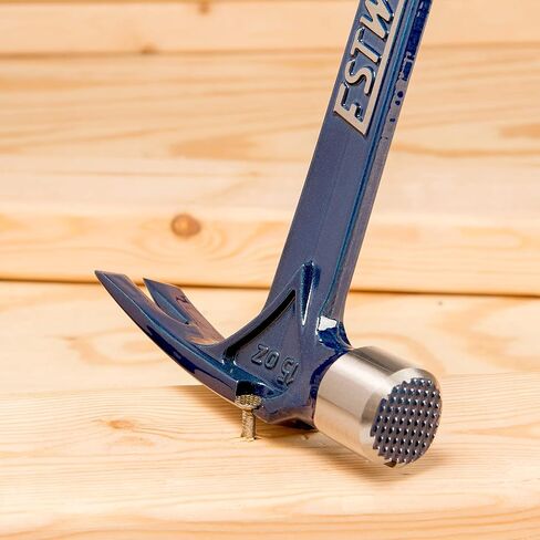 مطرقة سلسلة ESTWING Ultra - إطار مخلب ممزق 19 أونصة مع وجه مطحون وقبضة لتقليل الصدمات - E6-19SM، أزرق in Kuwait