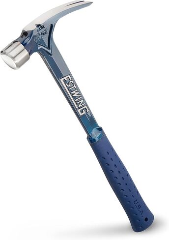 مطرقة سلسلة ESTWING Ultra - إطار مخلب ممزق 19 أونصة مع وجه مطحون وقبضة لتقليل الصدمات - E6-19SM، أزرق in Kuwait