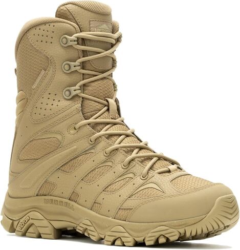 حذاء Merrell الرجالي Moab 3 التكتيكي مقاس 8 بوصات بسحاب مقاوم للماء، حذاء عسكري داكن Coyote، 5.5 in Kuwait