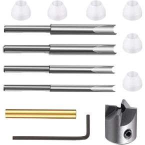 kingsea Woodworking Pen Barrel Trimmer Kit, Trimming System with Carbon Steel Cutter Shafts Mill Trimmer Set 7mm, 8mm, 10mm