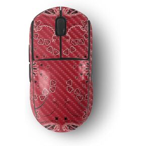 MightySkins Carbon Fiber Skin Compatible with Logitech G Pro Wireless Gaming Mouse - Bandana | Protective, Durable Textured Carbon Fiber Finish | Easy to Apply, Remove, and Change Styles