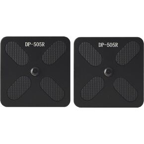 2 Pack DP-505R Dual Axis 50mm X 50mm QR Lens/Camera Body Plate Arca & RRS Compatible w D-Ring Desmond