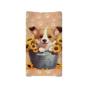 Baby Stretchy Changing Pad Cover, Breathable Changing Pad Cover for Infants and Toddles, Vintage Cowboy Cactus Print 16 * 32 Inches
