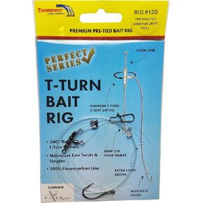 Thundermist Lure Company Thundermist Lure Company Perfect Series Rig Pre Tied T Turn Bait Clear