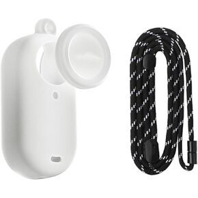 Protective Case Lens Cap with Neck Strap Lanyard Compatible for Insta360 GO 3S, Silicone Cover Sleeve Lens Guard Protector for Insta 360 GO 3S Thumb Camera Accessories (Black)