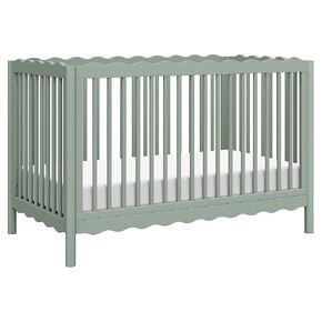 Babyletto Swell 4-in-1 Convertible Crib with Toddler Bed Conversion Kit in Light Sage, Greenguard Gold Certified