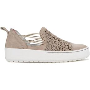 Jambu Womens Erin Floral Cut-Outs Slip On Sneakers Shoes Casual - Beige