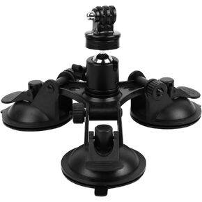 Triple Suction Cup Mount, Strong Suction Tripod Car Mount Three-Arm Suction Mount Camera Suction Mount
