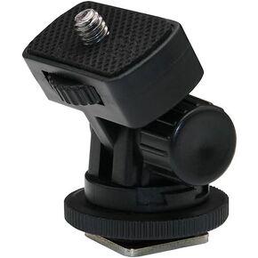 Adjustable 180 Degree Video Camera Monitor Mount Cold Shoe Adapter 1/4" Thread Stand Holder (ABS Material)