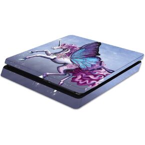 MightySkins Skin Compatible with Sony PS4 Slim Console - Lilac Unicorn | Protective, Durable, and Unique Vinyl Decal wrap Cover | Easy to Apply, Remove, and Change Styles | Made in The USA