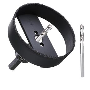 6-3/8 inch Recessed Light Installation kit Carbide Grit Hole Saw Cutting Wood, MDF, Drywall for 6" Light