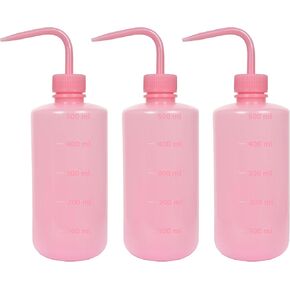 3 Pcs Tattoo Wash Bottle, Wash Bottles, Narrow Mouth Squeeze Bottle, Safety Rinse Bottle Watering Tools, for Lab, Tattoo, hair, pet, Plant Irrigation Bottle (Blue, 500ml)