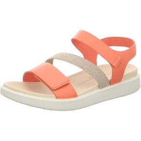ECCO Women's Flowt 2 Band Sandal, Coral Nubuck, 10-10.5