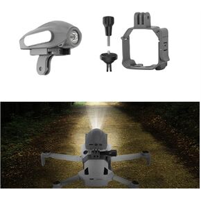 Drone Searchlight with Anti Collision Night Fill Light Drone Position Light compatible with DJI Mini 4 Pro, Extension Mount for Action 4/3/2, Inst-360 Go 3/2/1, Go-Pro Series