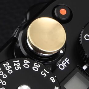 Exquisite Copper Concave Shutter Release Button for Fujifilm X-T5 X-T4 X-T3 X-T30 X- X-T20 X-PRO3 X100VI X100V X-E4 X-E3 Nikon Zf DF Leica Q3 M10 So n y RX1 R etc,Diameter 0.47in
